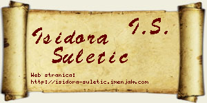 Isidora Šuletić vizit kartica